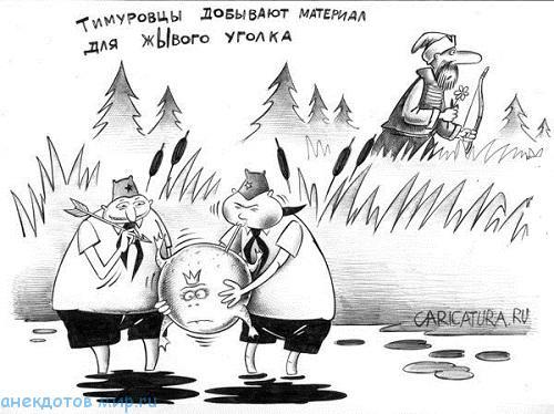 карикатура про тимуровцев