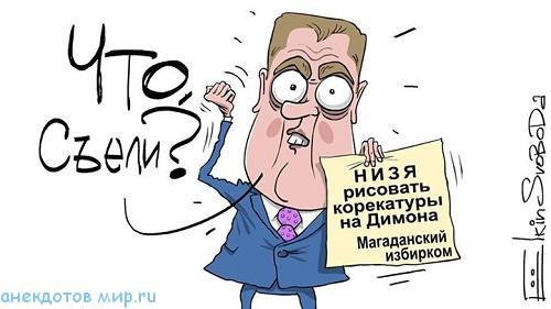 Подробнее о статье Карикатуры про Медведева