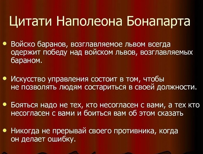 Наполеон цитатный план