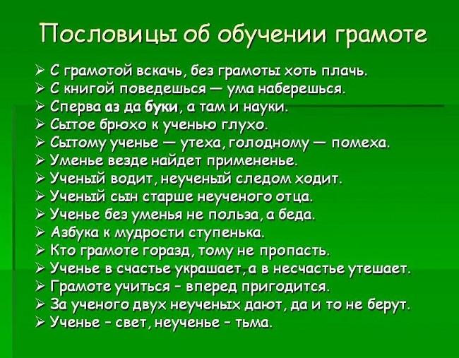 Подробнее о статье Пословицы про знания и образование