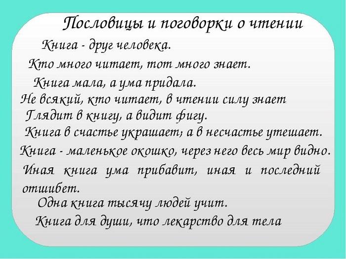 Подробнее о статье Мудрые пословицы и фразы про чтение